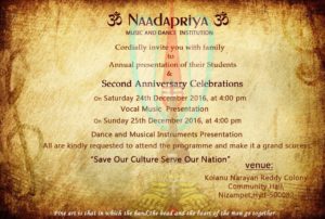 naadapriya 2nd Anniversary